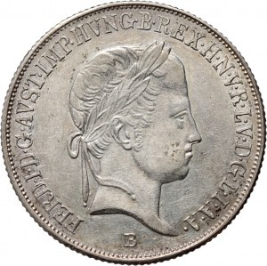 Hungary, Ferdinand V, 20 Krajczar 1846 B, Kremnitz