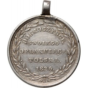 Royaume de Pologne, médaille de 1826, Bienfaiteur de son deuil Pologne