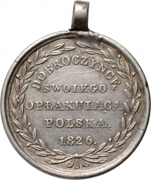 Królestwo Polskie, medal z 1826 roku, Dobroczyńcę swego opłakująca Polska