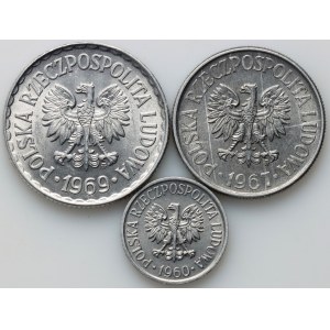 People's Republic of Poland, 1960-1969 coin set, (3 pieces)