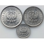 PRL, zestaw monet z lat 1960-1969, (3 sztuki)
