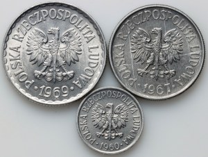 People's Republic of Poland, 1960-1969 coin set, (3 pieces)