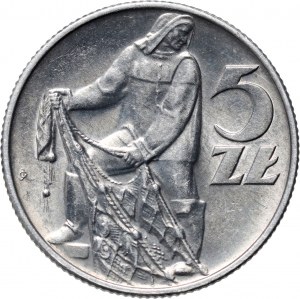 Volksrepublik Polen, 5 Zloty 1971, Fischer