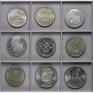 PRL, silver, set of 9 coins