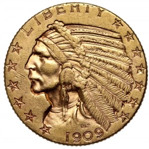 Stati Uniti d'America, 5 dollari 1909, Filadelfia, Indiana