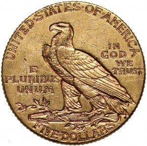 USA, 5 Dollars 1909, Philadelphia, Indian head