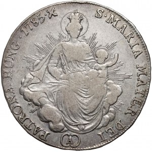 Ungheria, Giuseppe II, 1/2 tallero 1785 A, Vienna