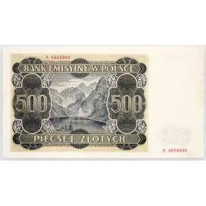 Amministrazione pubblica, 500 zloty 1.03.1940, serie A