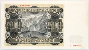 Generalne Gubernatorstwo, 500 złotych 1.03.1940, seria A