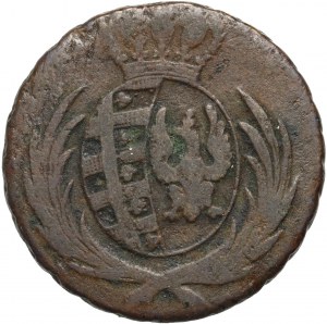 Duché de Varsovie, Frédéric Auguste Ier, 3 pennies 1814 IB, Varsovie - aigle différent, numéro 3 plus grand, date 