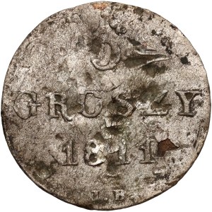 Księstwo Warszawskie, Fryderyk August I, 5 groszy 1811 IB, Warszawa - przebitka z 1/24 talara