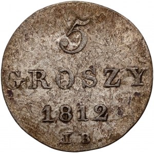 Duchy of Warsaw, Frederick August I, 5 grosze 1812 IB, Warsaw