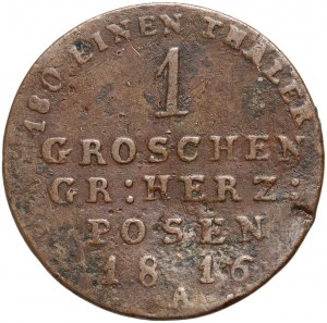 Großherzogtum Posen, Pfennig 1816 A, Berlin - Doppelpunkt nach GR und HERZ