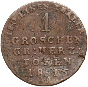 Granducato di Posen, centesimo 1816 A, Berlino - colon dopo GR e HERZ