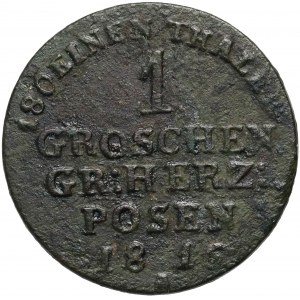 Großherzogtum Posen, Pfennig 1816 A, Berlin - Doppelpunkt nach GR und HERZ, Inschriften in größeren Buchstaben