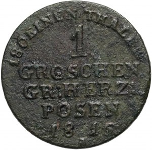 Granducato di Posen, penny 1816 A, Berlino - colon dopo GR e HERZ, iscrizioni in caratteri più grandi