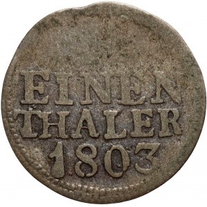 Germania, Sassonia, Federico Augusto III, 1/48° tallero 1803 C, Dresda