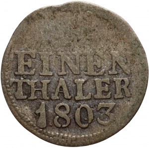 Nemecko, Sasko, Fridrich August III, 1/48 thaler 1803 C, Drážďany