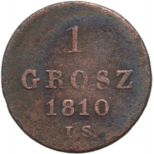 Księstwo Warszawskie, Fryderyk August I, 1 grosz 1810 IS, Warszawa