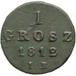 Księstwo Warszawskie, Fryderyk August I, 1 grosz 1812 IB, Warszawa
