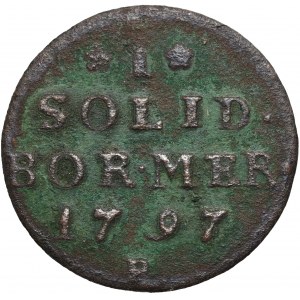 Prussia meridionale, Federico Guglielmo II, 1797 B gallone, Wrocław - monogramma più grande e data più stretta