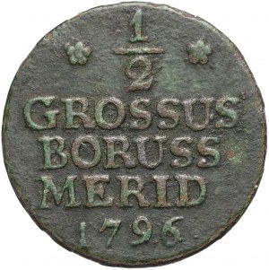 Prusse du Sud, Frédéric-Guillaume II, 1/2 penny 1796 E, Königsberg