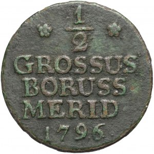 South Prussia, Frederick William II, 1/2 penny 1796 E, Königsberg
