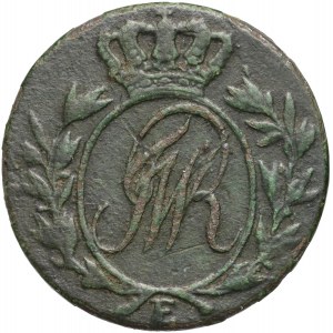 Prussia meridionale, Federico Guglielmo II, 1/2 centesimo 1796 E, Königsberg
