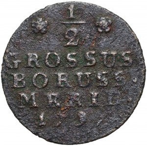 Prusy Południowe, Fryderyk Wilhelm II, 1/2 grosza 1797 B, Wrocław