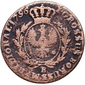 South Prussia, Frederick William II, 1796 B penny, Breslau - on the reverse BORUSS in the otolith legend