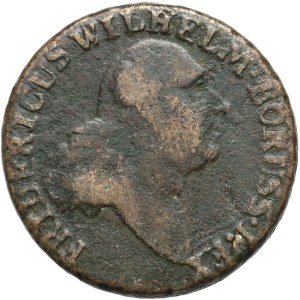 Prussia meridionale, Federico Guglielmo II, trojak 1797 B, Wrocław - iscrizioni in caratteri più grandi