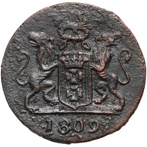 Svobodné město Gdaňsk, penny 1809 M, Gdaňsk