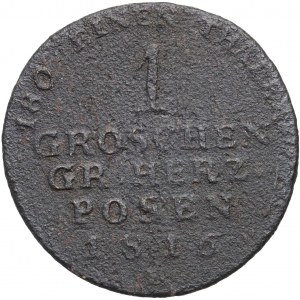 Granducato di Posen, penny 1816 A, Berlino - punto dopo GR e HERZ