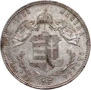 Węgry, Franciszek Józef I, 1 forint 1868 KB, Kremnica