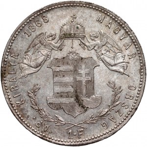 Maďarsko, František Jozef I., 1 forint 1868 KB, Kremnica