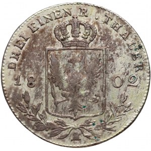 Allemagne, Prusse, Friedrich Wilhelm III, 1/3 thaler 1802 A, Berlin