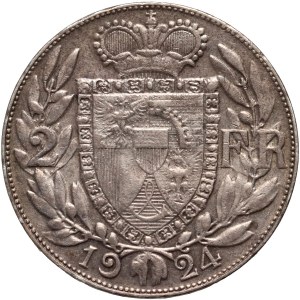 Liechtenstein, Johann II., 2 Franken 1924