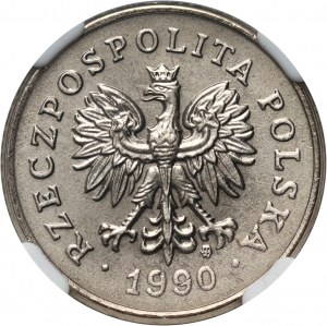 III RP, 50 groszy 1990, Varsovie