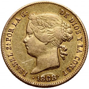 Filipíny, Isabella II, 4 pesos 1868, Manila