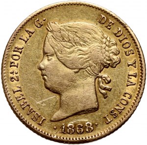Filipiny, Izabela II, 4 pesos 1868, Manila