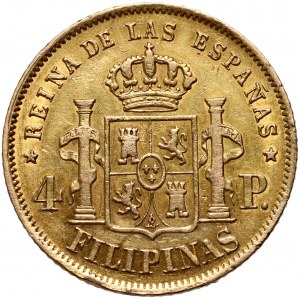 Filippine, Isabella II, 4 pesos 1868, Manila