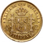 Filipiny, Izabela II, 4 pesos 1868, Manila