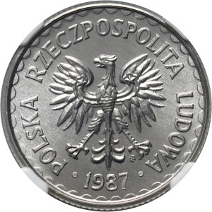 PRL, 1 zlotý 1987