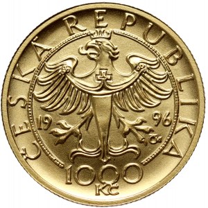 République tchèque, 1000 couronnes 1996, or