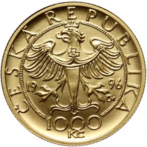Česká republika, 1000 korún 1996, zlato