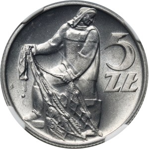 PRL, 5 złotych 1960, Rybak