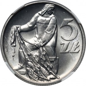 PRL, 5 zloty 1973, Fisherman