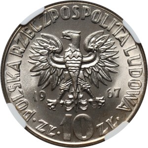 People's Republic of Poland, 10 zloty 1967, Nicolaus Copernicus