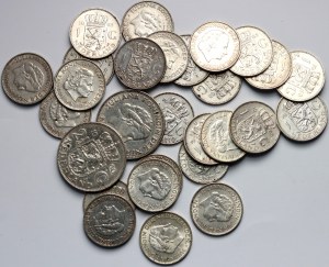 Holandia, 1 i 2,5 guldena - zestaw 28 sztuk