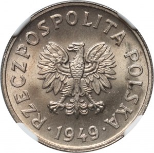 Poľská ľudová republika, 50 groszy 1949, meď a nikel